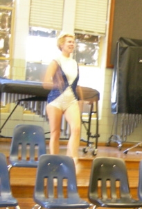 Gail 73, majorette in the bandroom